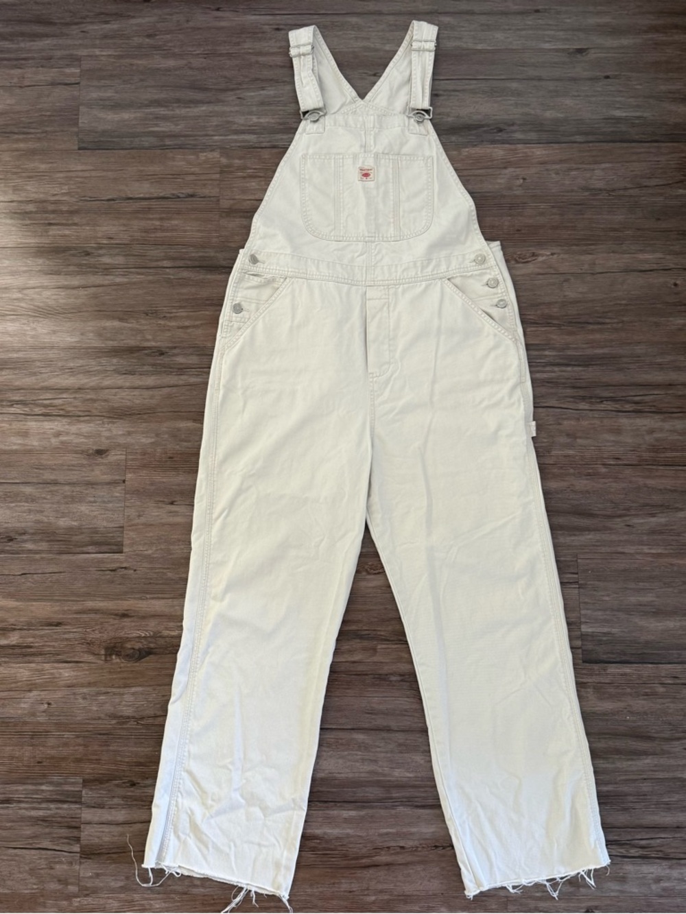 Vintage Unionbay Cream/White Overalls M